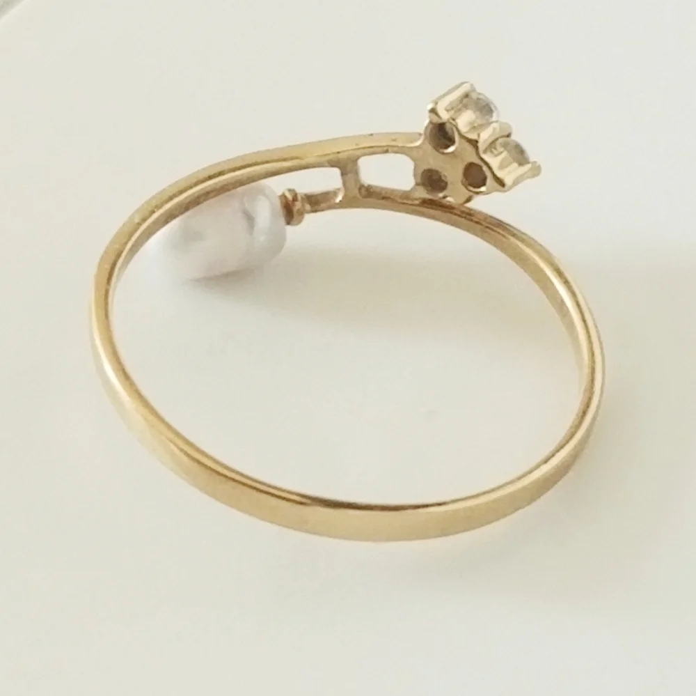 10K Gold Rice Pearl Ring - Picture 9 of 11
